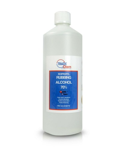 Rubbing alcohol bottle lab - 1l,